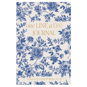Blue Delft One Line A Day Fabric Journal - Stationery - Lulu Bella Boutique