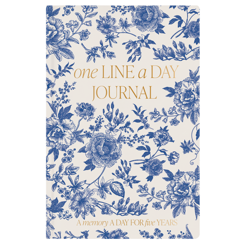 Blue Delft One Line A Day Fabric Journal - Stationery - Lulu Bella Boutique
