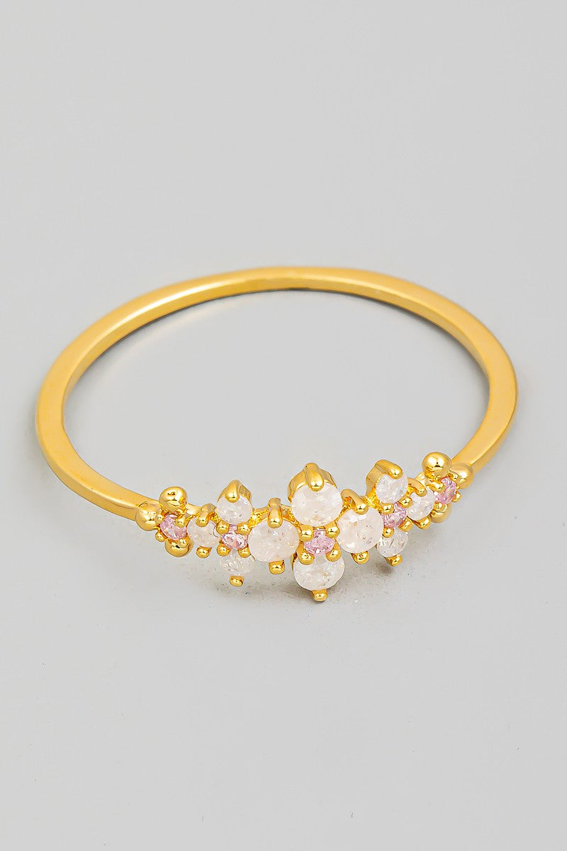 Flower Rhinestone Ring