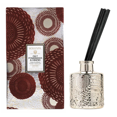 Gilt Pomander & Hinoki Reed Diffuser - Lulu Bella Boutique