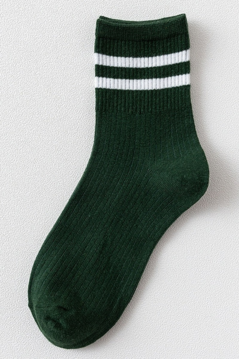 Double Stripe Crew Sock