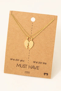Heart Pair Necklaces with Stars