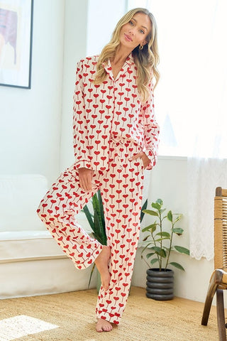 Heart Print Pajamas