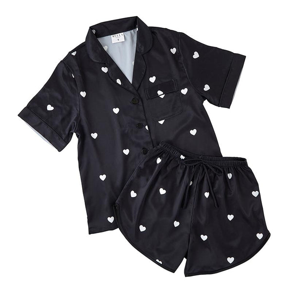 Short Sleeve Satin Pajamas