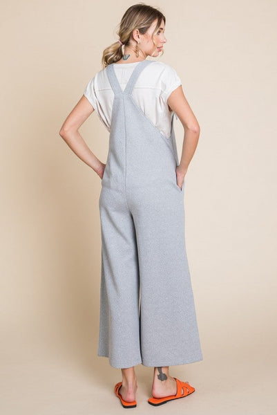 Textured Tie Sleeveless Overall