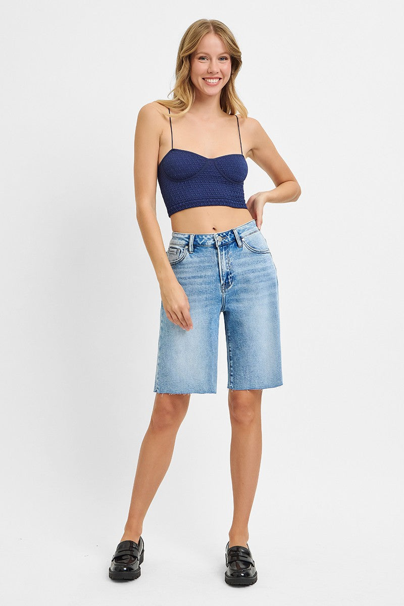 High Rise Bermuda Shorts - Lulu Bella Boutique