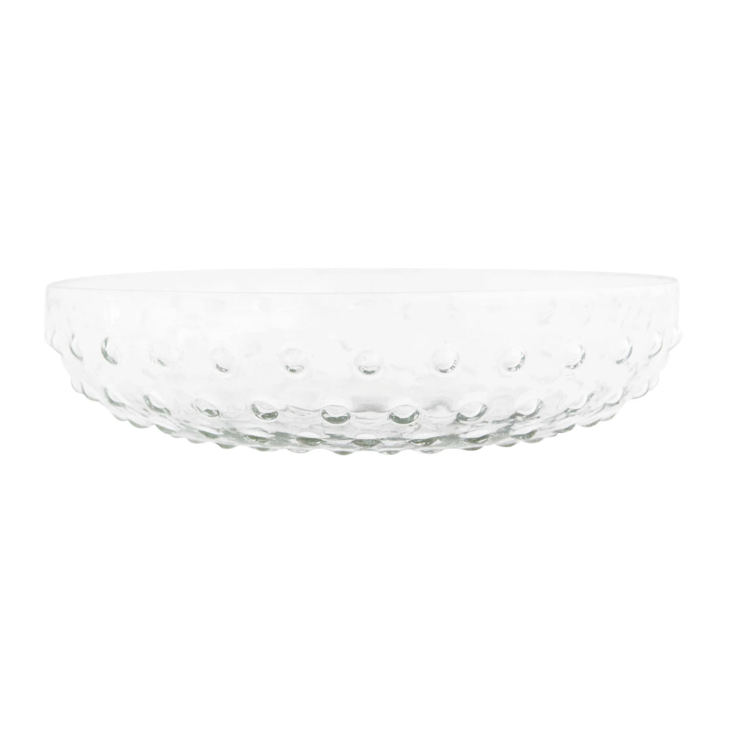 4-1/2 Quart Recycled Glass Hobnail Serving Bowl