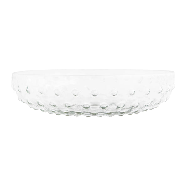 4-1/2 Quart Recycled Glass Hobnail Serving Bowl