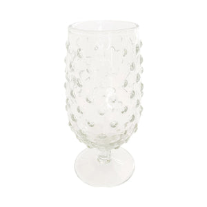 12 oz. Recycled Glass Hobnail Stemmed Drinking Glass