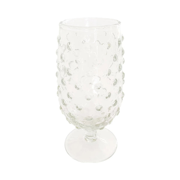 12 oz. Recycled Glass Hobnail Stemmed Drinking Glass