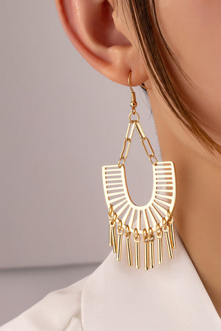 Arch Earrings with Fringe