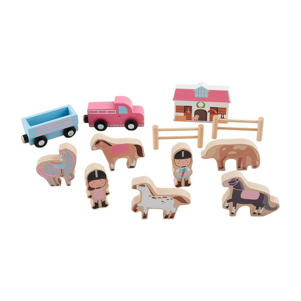 Wood Horse Toy Set - Lulu Bella Boutique