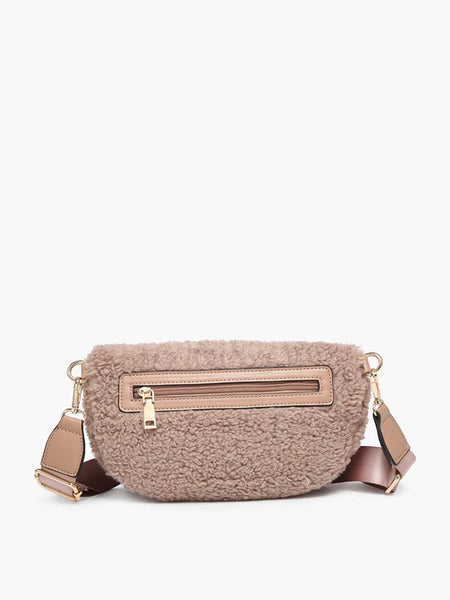 Jesslyn Sherpa Belt Bag in Brown