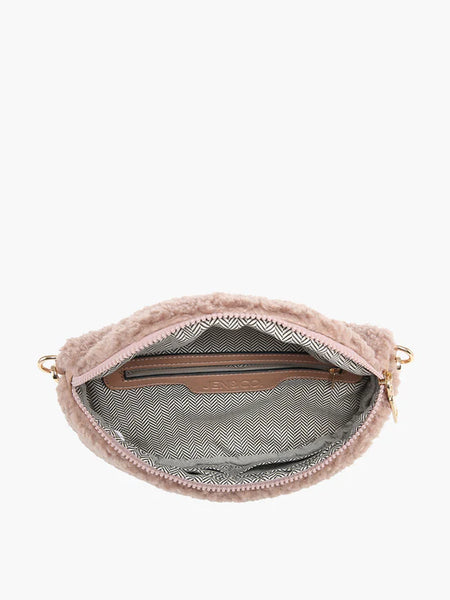 Jesslyn Sherpa Belt Bag in Brown