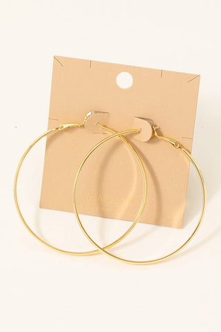 Thin Large Hoop Earrings