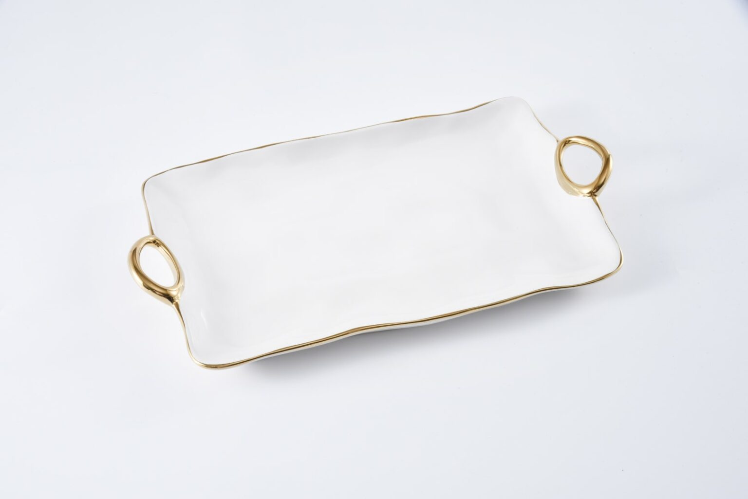 Large Gold Rimmed Platter