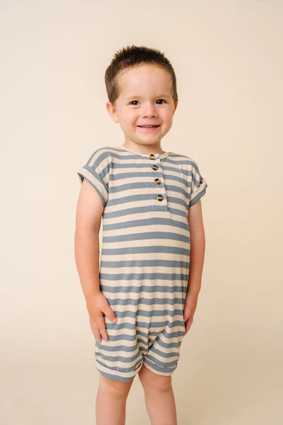 Lincoln Ribbed Romper - Lulu Bella Boutique