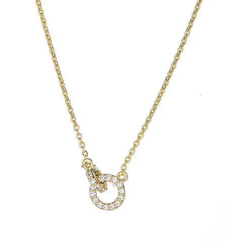 Linked Pave Ring Necklace