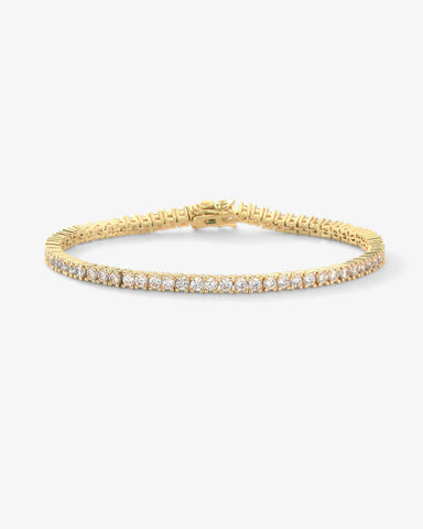 Heiress Tennis Bracelet: Gold|White Diamondettes
