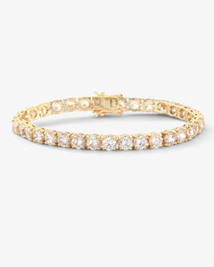 Mama Heiress Tennis Bracelet: Gold|White Diamondettes - Lulu Bella Boutique