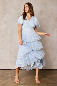 Mesh Tiered Dress