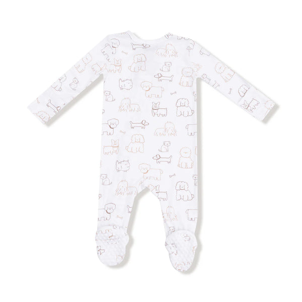 Neutral Pups 2-Way Zipper Footie