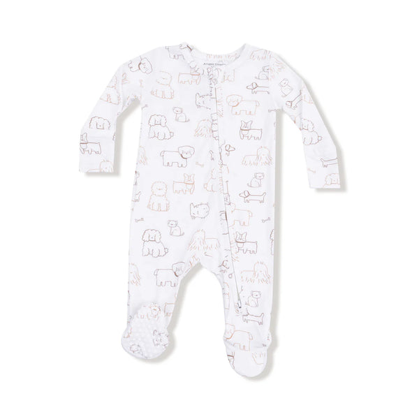 Neutral Pups 2-Way Zipper Footie