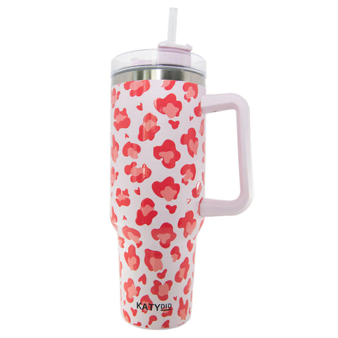 Pink Leopard 40 oz Tumbler - Lulu Bella Boutique