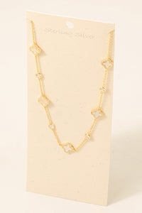 Pave Clover  Necklace