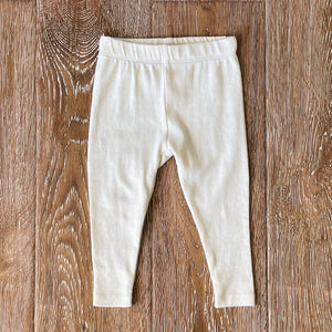 Pointelle Stretch Knit Baby Leggings Pants (Organic Cotton)