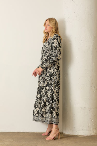 Printed Floral Maxi Dress (Extended Sizes)