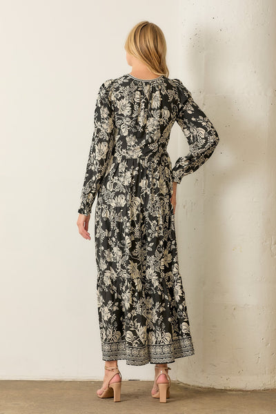 Printed Floral Maxi Dress (Extended Sizes)