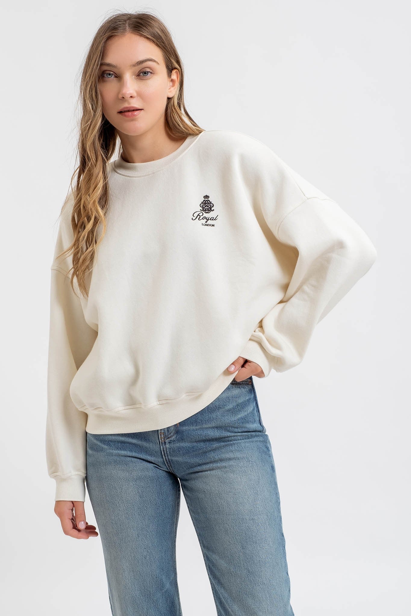 Embroidered Oversize Pullover