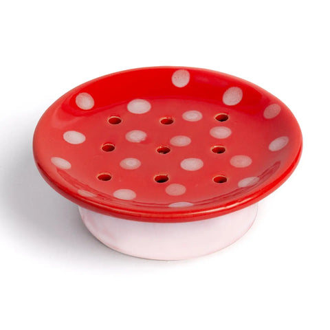 Swedish Dream Red Mushroom Ceramic Soap Dish - Lulu Bella Boutique