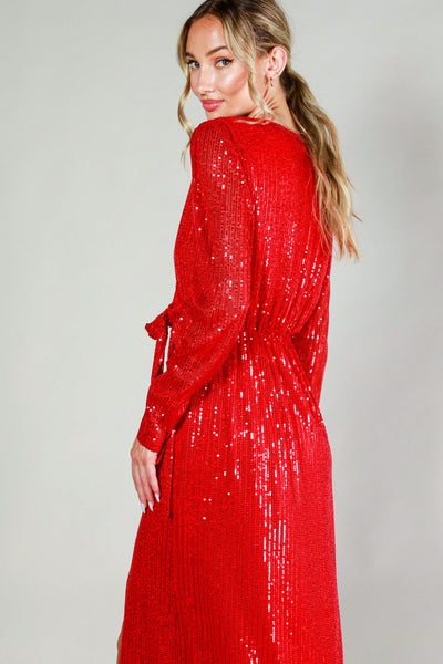 Long Sleeve Maxi Sequin Dress Large Long Sleeve Maxi Sequin Dress Large