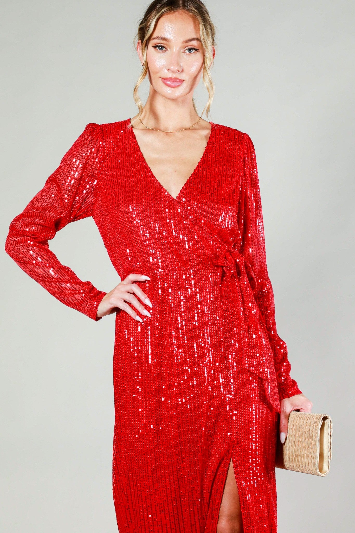 Long Sleeve Maxi Sequin Dress Large Long Sleeve Maxi Sequin Dress Large