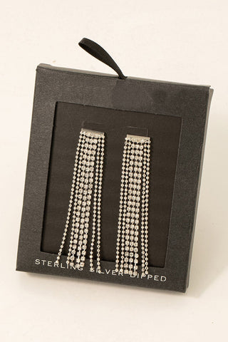 Rhinestone Fringe Earrings