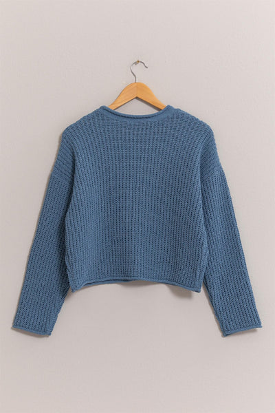 Rolled Edge Sweater