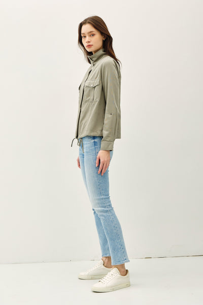 Cropped Utility Zipper Safari Jacket - Lulu Bella Boutique