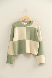Oversized Checkered Sweater