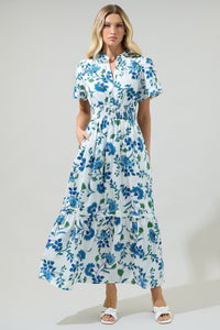 Samara Floral Poplin Maxi Dress - Lulu Bella Boutique