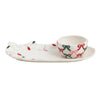 Christmas Lights Bow Tray &amp; Tidbit Set