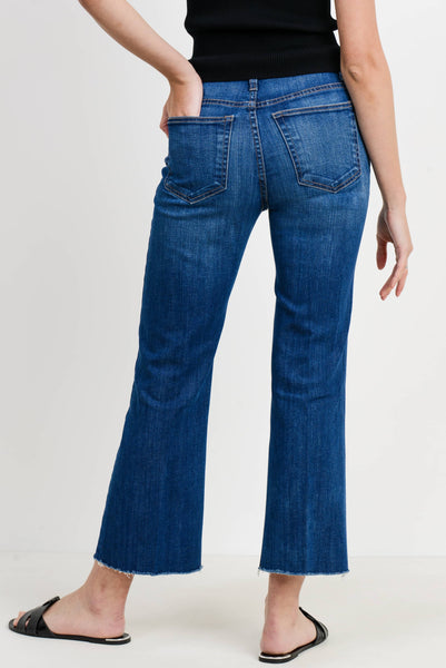 Dark Crop Flare Sicily Jean