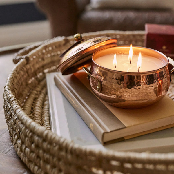 Simmered Cider Copper Pot 3-Wick Candle - Lulu Bella Boutique