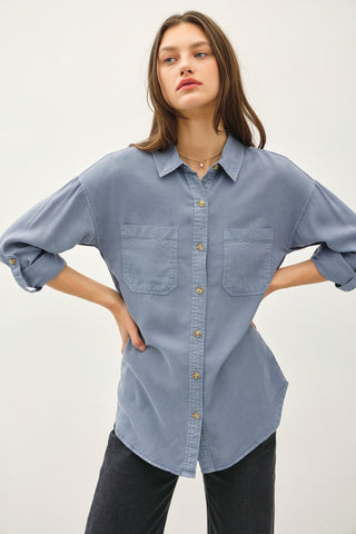 Soft-Washed Tencel Over-sized Top