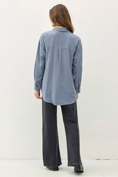 Soft-Washed Tencel Over-sized Top