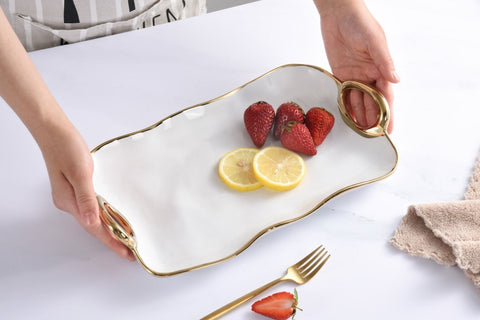 Small Gold Rimmed Platter