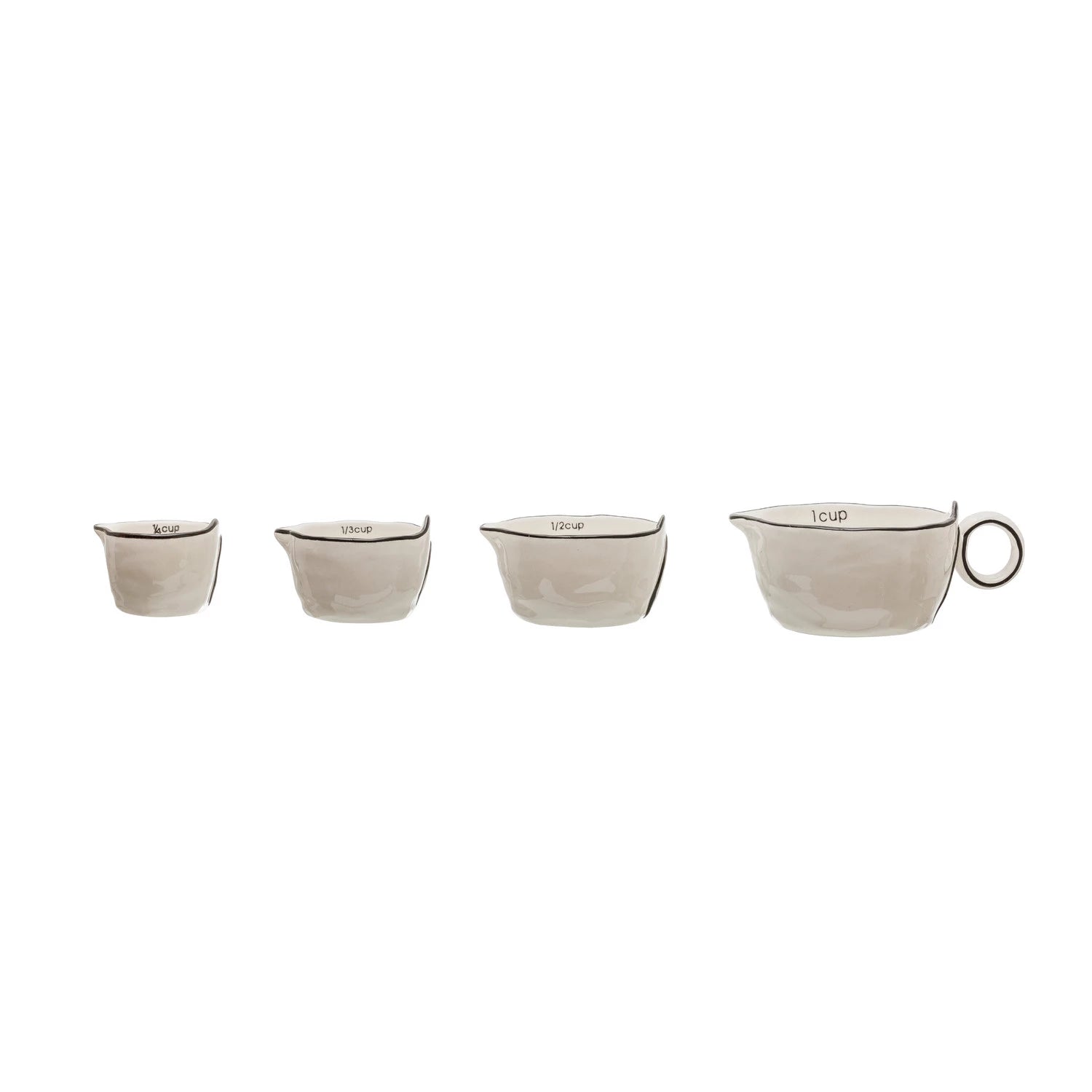 Stoneware Measuring Cups, Set of 4