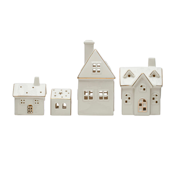 Stoneware Village with Led Lights