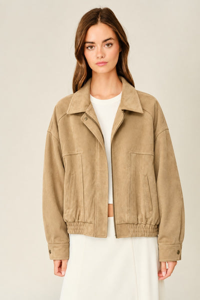 Oversized Vegan Leather Jacket - Lulu Bella Boutique
